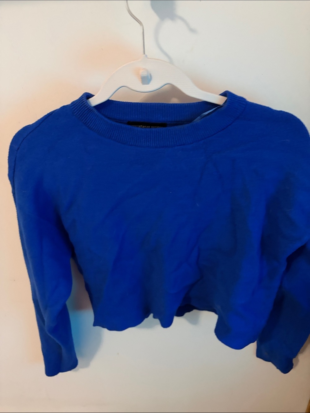 Streetwear Society Royal Blue Cropped Crewneck Top